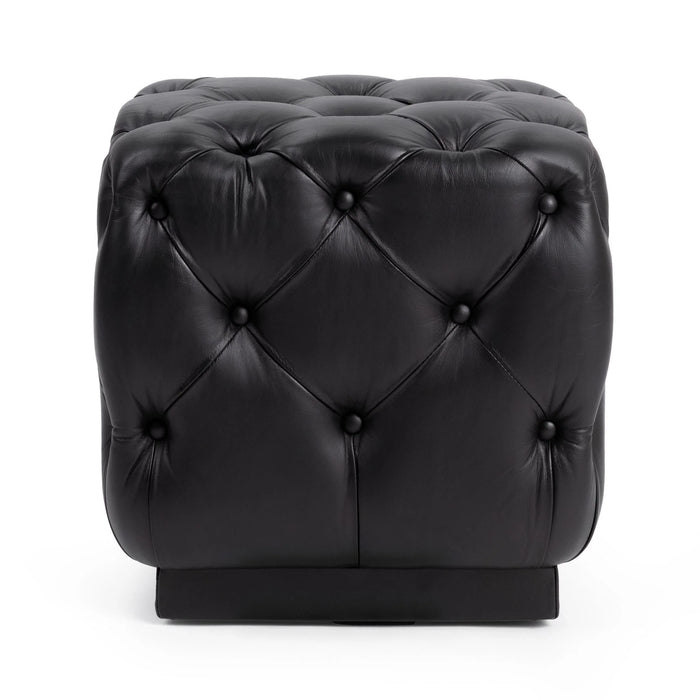 Classic Home - Briar 18" Square Ottoman in Midnight Raven - 53002166 - GreatFurnitureDeal