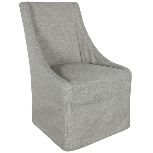 Classic Home - Warwick Upholstered Rolling Dining Chair Gray - 53004328 - GreatFurnitureDeal