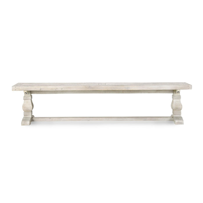 Classic Home - Caleb 83" Dining Bench Distressed Ivory - 53004467 - GreatFurnitureDeal
