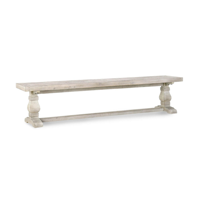 Classic Home - Caleb 83" Dining Bench Distressed Ivory - 53004467 - GreatFurnitureDeal