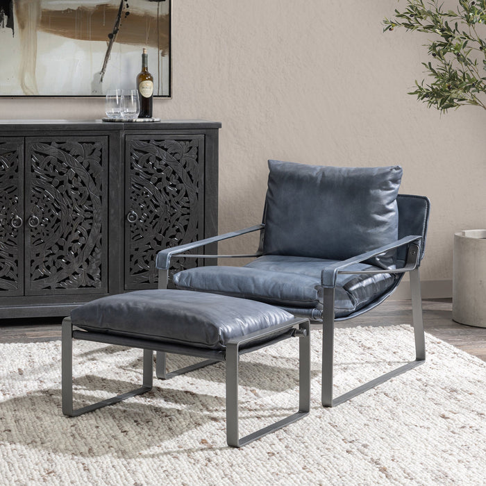 Classic Home - Morgan Accent Chair in Ocean Blue - 53004677 - GreatFurnitureDeal