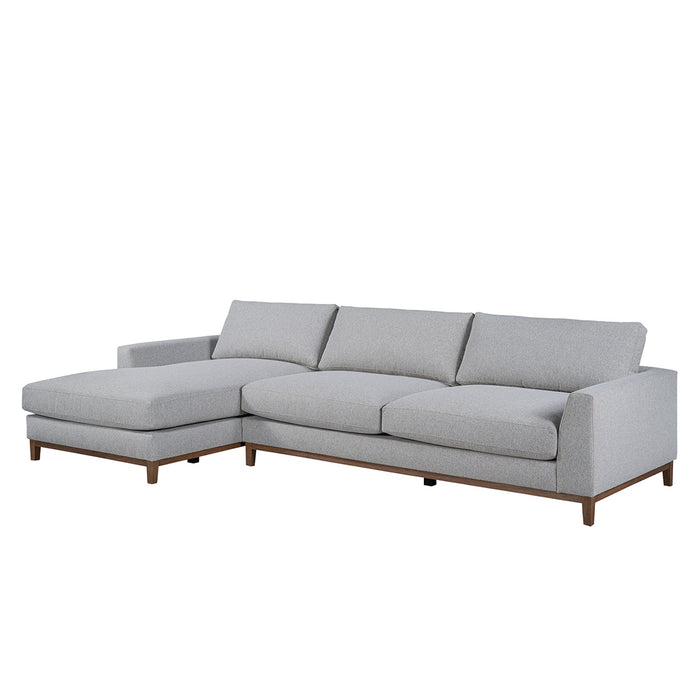 Classic Home Furniture - Everett Sectional w/LAF Chaise in Gray - 53004711