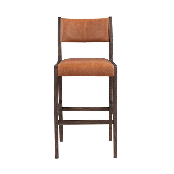 Classic Home - Wayne Leather Bar Stool in Autumn Brown - 53004734