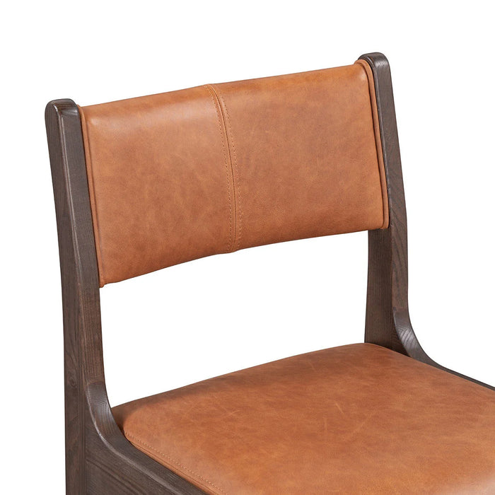 Classic Home - Wayne Leather Bar Stool in Autumn Brown - 53004734