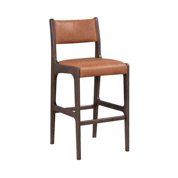 Classic Home - Wayne Leather Bar Stool in Autumn Brown - 53004734