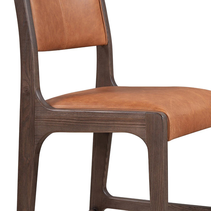 Classic Home - Wayne Leather Bar Stool in Autumn Brown - 53004734