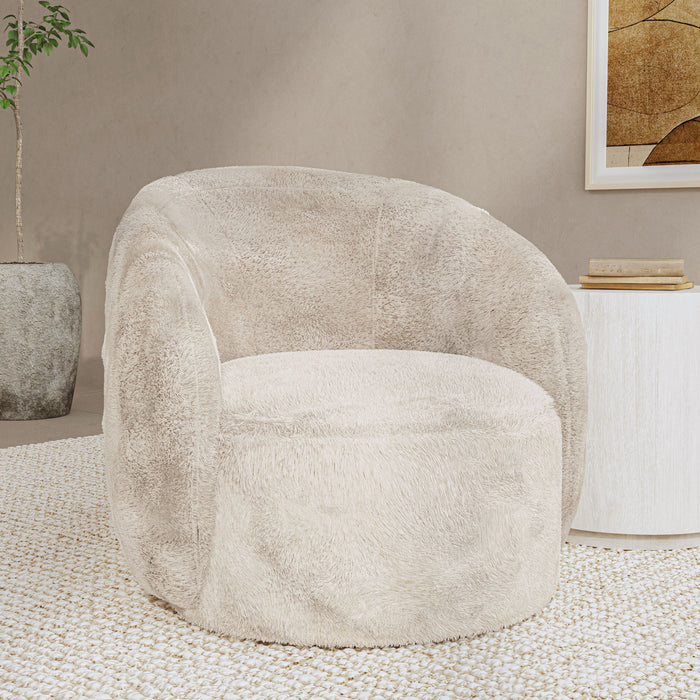 Classic Home - Adley Plush Swivel Accent Chair Sand - 53004800 - GreatFurnitureDeal