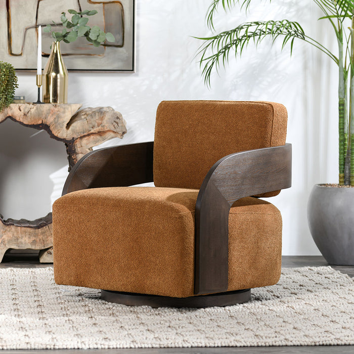 Classic Home Furniture - Toscana Swivel Accent Chair in Amber - 53004804 - GreatFurnitureDeal