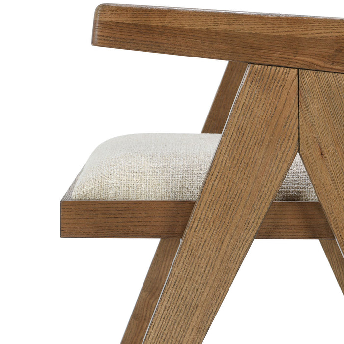 Classic Home - Dolton Linen Blend Dining Arm Chair Beige/Natural - 53006008 - GreatFurnitureDeal
