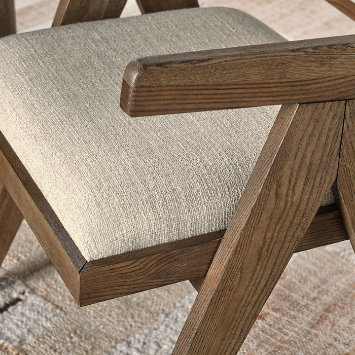 Classic Home - Dolton Linen Blend Dining Arm Chair Beige/Natural - 53006008 - GreatFurnitureDeal