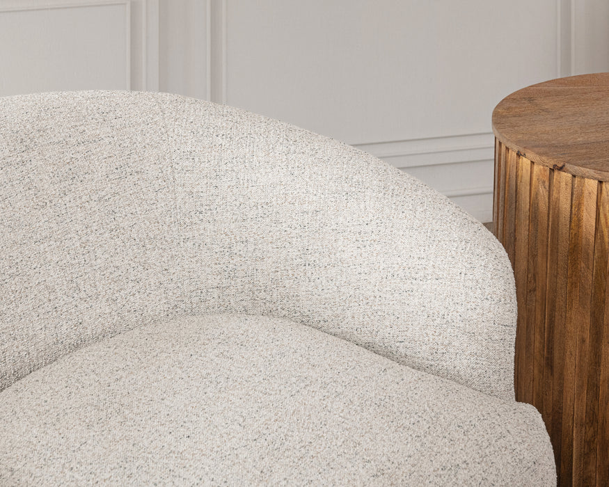Classic Home - Beverly Ivory Boucle Fabric Upholstered Swivel Accent Chair - 53006038 - GreatFurnitureDeal