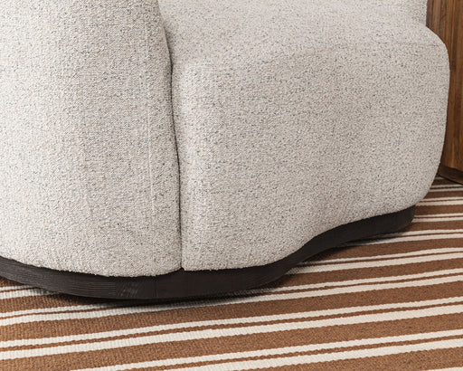 Classic Home - Beverly Ivory Boucle Fabric Upholstered Swivel Accent Chair - 53006038 - GreatFurnitureDeal