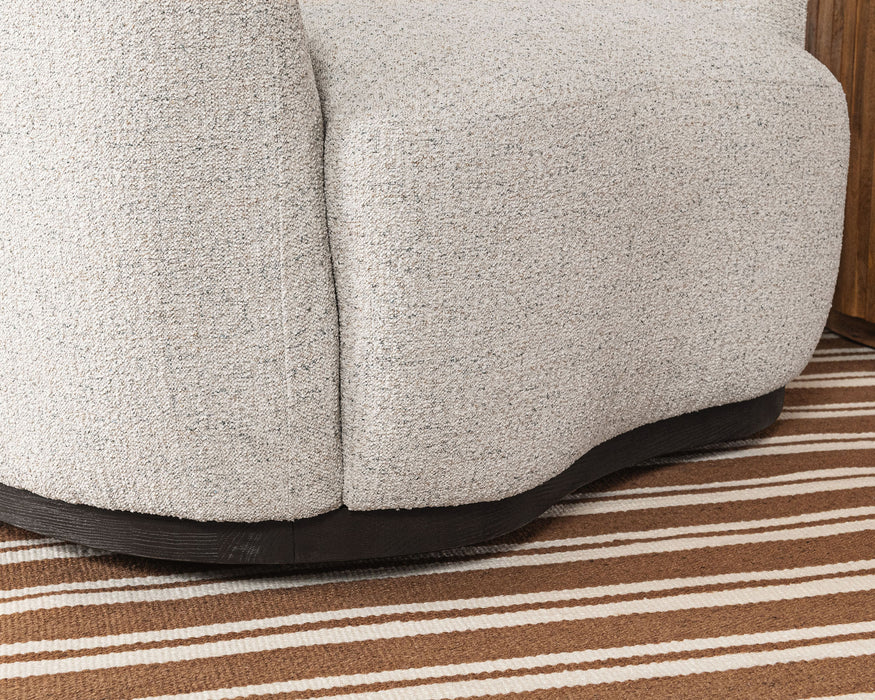 Classic Home - Beverly Ivory Boucle Fabric Upholstered Swivel Accent Chair - 53006038 - GreatFurnitureDeal