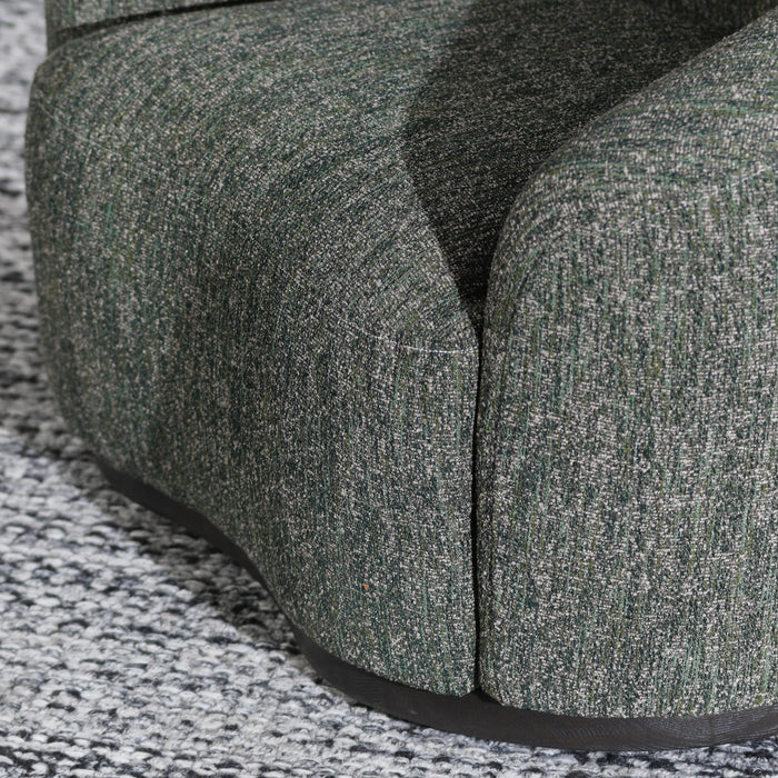 Classic Home - Beverly Green Boucle Fabric Upholstered Swivel Accent Chair - 53006039 - GreatFurnitureDeal