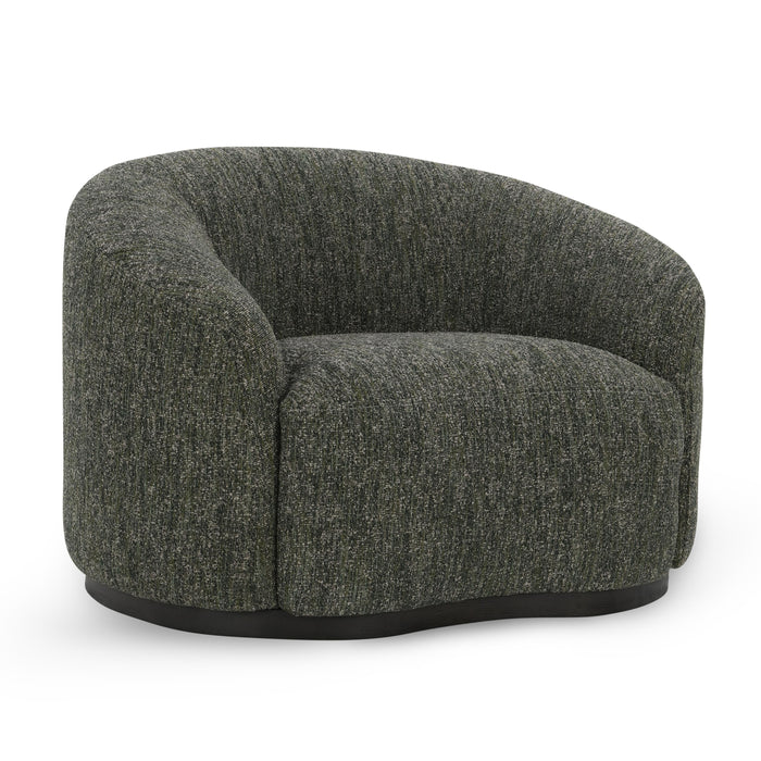 Classic Home - Beverly Green Boucle Fabric Upholstered Swivel Accent Chair - 53006039 - GreatFurnitureDeal