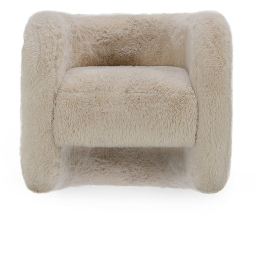 Classic Home - Teddy Plush Accent Chair Beige - 53006040 - GreatFurnitureDeal