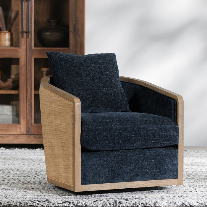 Classic Home Furniture - Bahama Swivel Accent Chair Estate Blue - 53006041
