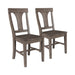 Tuscany Reclaimed - Pine Wood Dining Chair Set of 2 Distressed Brown - 53006057 - GreatFurnitureDeal
