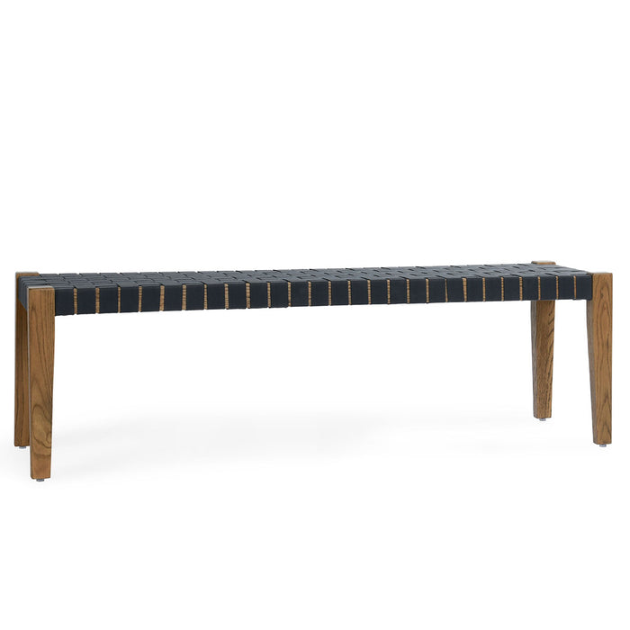 Classic Home Furniture - Orlando Wood/Webbed 62" Bench Natural/Charcoal - 53006059 - GreatFurnitureDeal