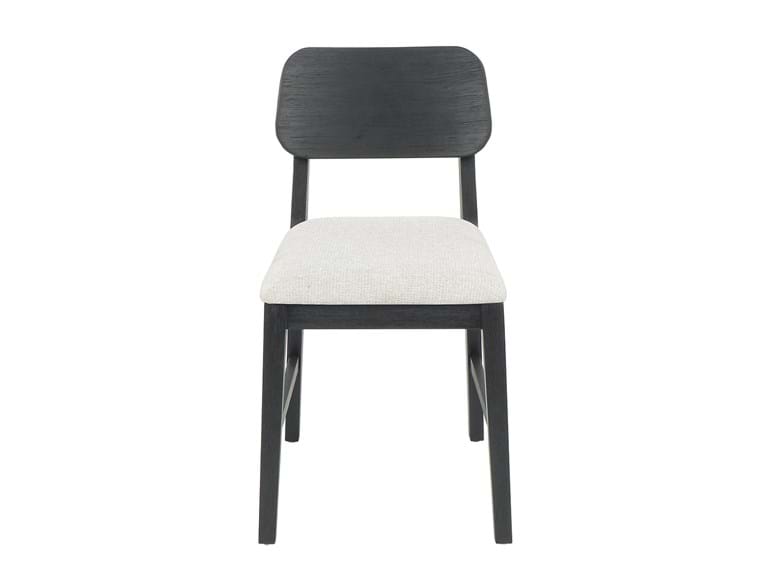 Classic Home - Deaven Upholstered Dining Chair Oak Black Set of 2 - 53006339 - GreatFurnitureDeal