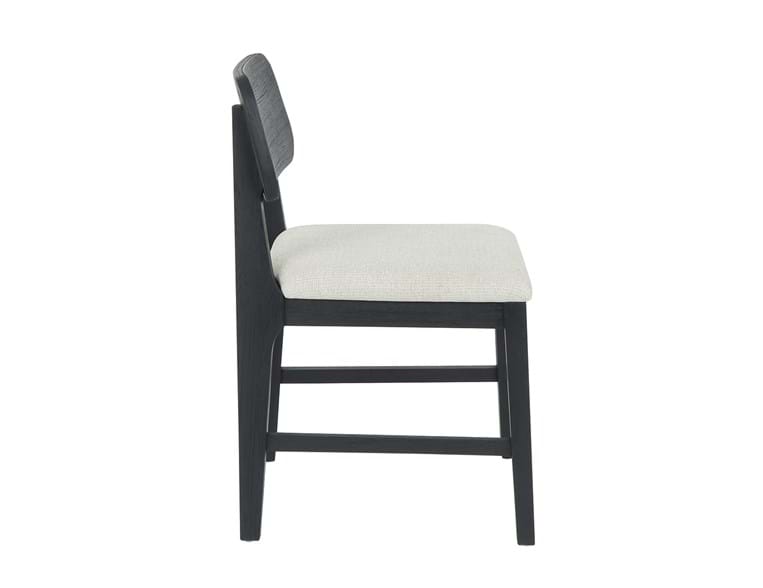 Classic Home - Deaven Upholstered Dining Chair Oak Black Set of 2 - 53006339 - GreatFurnitureDeal