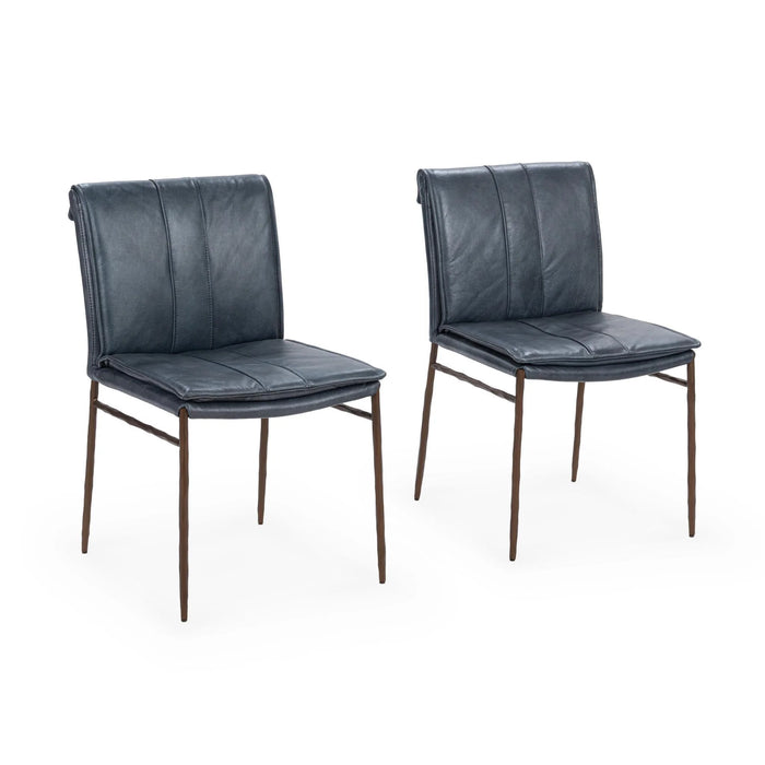 Classic Home - Mayer Dining Chair in Ocean Blue (Set of 2) - 53006504 - GreatFurnitureDeal