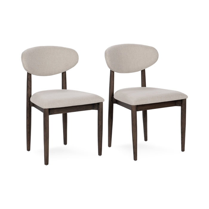 Classic Home - Tiber Set of 2 Oak Wood Dining Chairs - 53006535 - GreatFurnitureDeal
