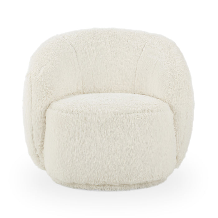 Classic Home - Adley Upholstered Fabric Plush Swivel Chair - 53006542 - GreatFurnitureDeal