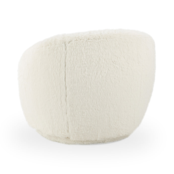 Classic Home - Adley Upholstered Fabric Plush Swivel Chair - 53006542 - GreatFurnitureDeal