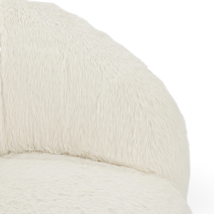 Classic Home - Adley Upholstered Fabric Plush Swivel Chair - 53006542 - GreatFurnitureDeal