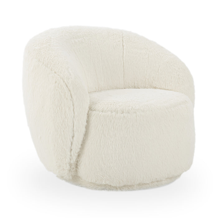 Classic Home - Adley Upholstered Fabric Plush Swivel Chair - 53006542 - GreatFurnitureDeal