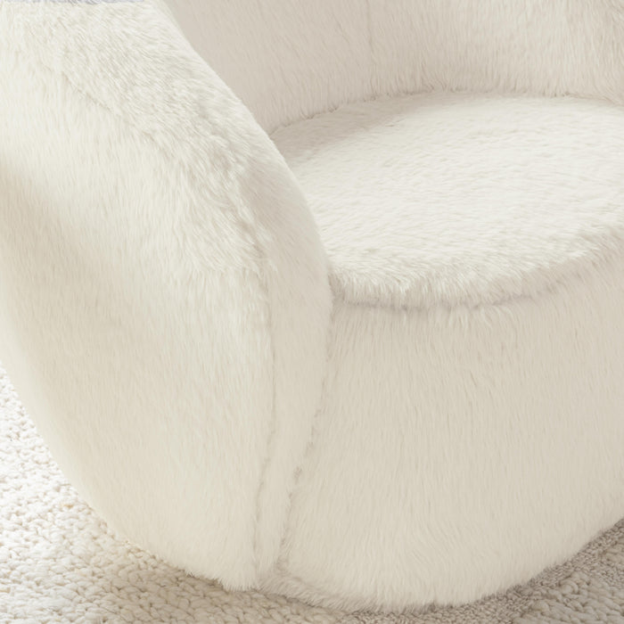 Classic Home - Adley Upholstered Fabric Plush Swivel Chair - 53006542 - GreatFurnitureDeal