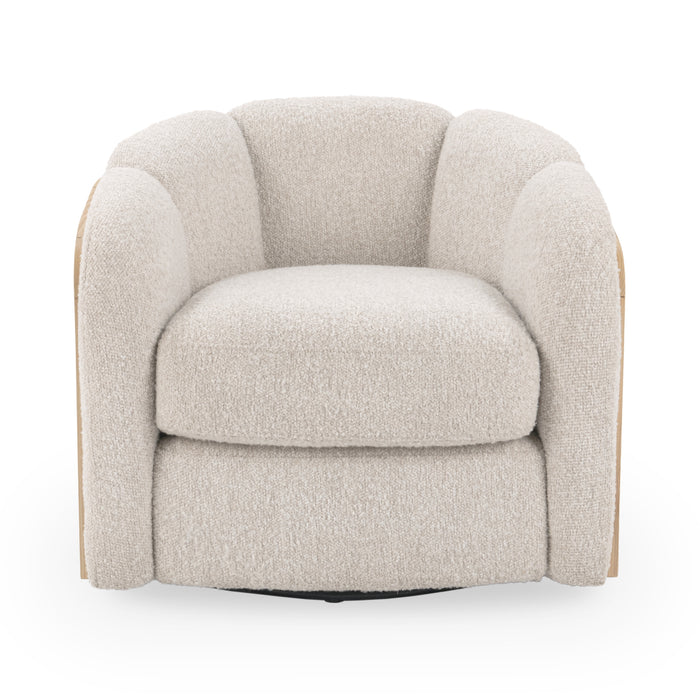 Classic Home - Daisy Upholstered Fabric Accent Swivel Chair - 53006556 - GreatFurnitureDeal