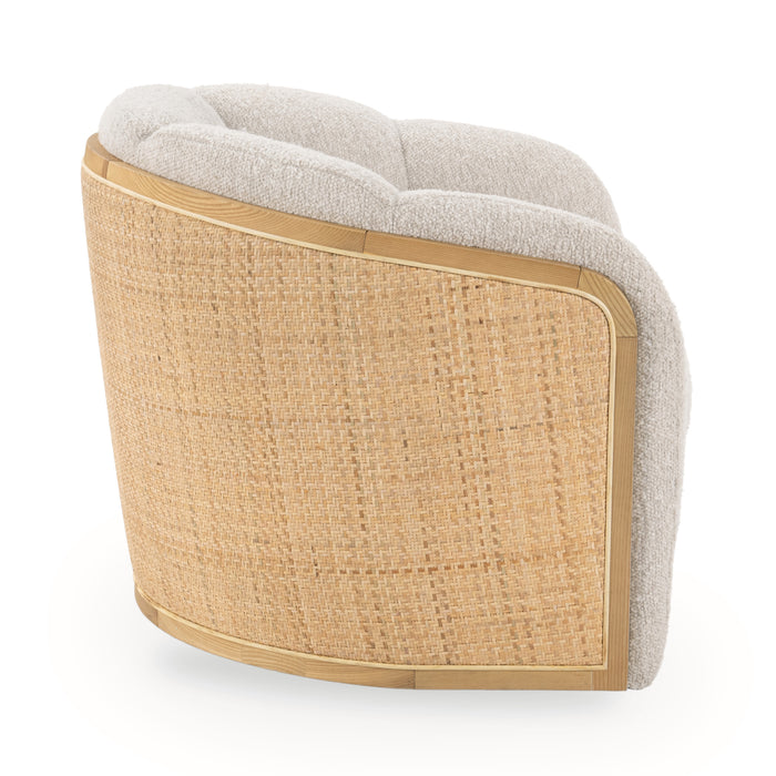Classic Home - Daisy Upholstered Fabric Accent Swivel Chair - 53006556 - GreatFurnitureDeal