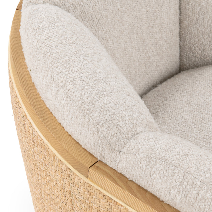 Classic Home - Daisy Upholstered Fabric Accent Swivel Chair - 53006556 - GreatFurnitureDeal