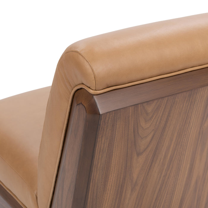 Classic Home - Myla Top Grain Leather Swivel Accent Chair - 53006562 - GreatFurnitureDeal