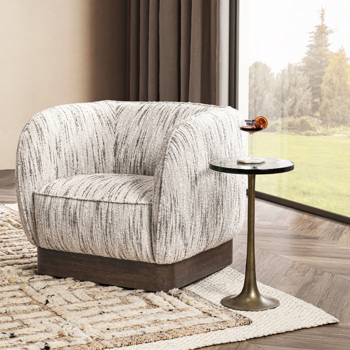Classic Home - Rinner Upholstered Fabric Swivel Accent Chair - 53006566 - GreatFurnitureDeal