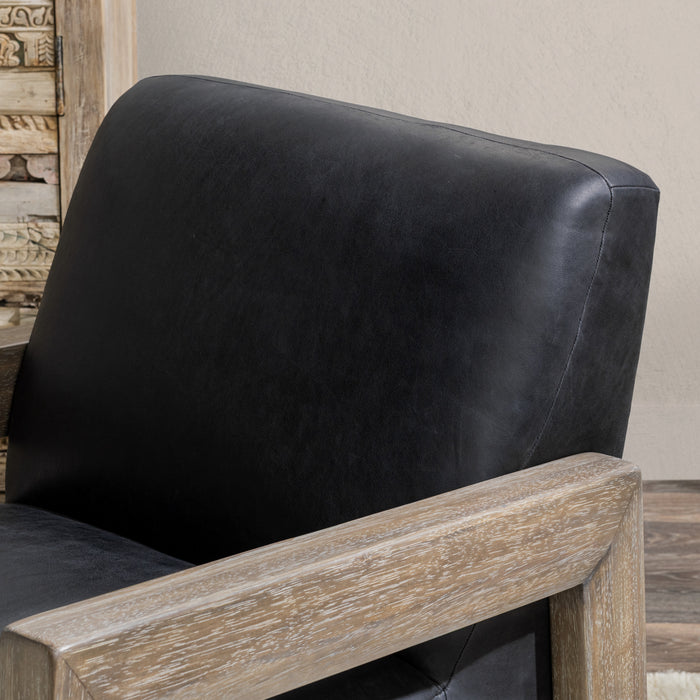 Classic Home - Aliza Top Grain Leather Accent Chair - 53006605 - GreatFurnitureDeal