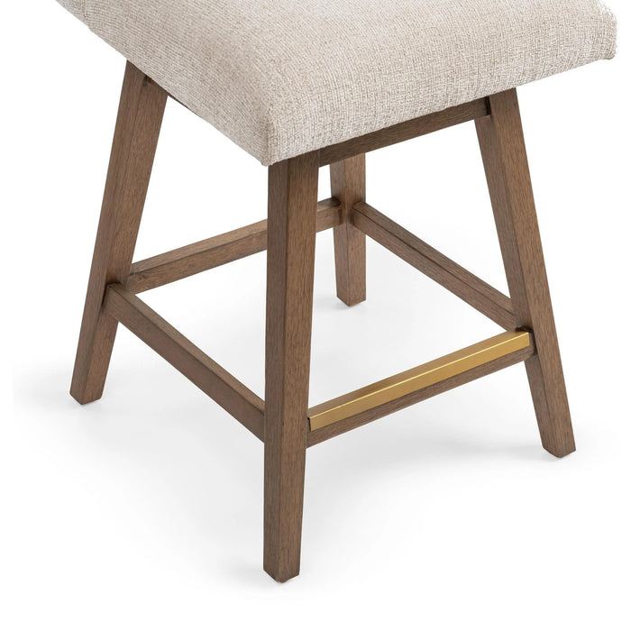Classic Home - Ava Swivel Counter Stool in Vanilla Oat - 53006653