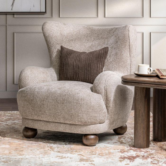 Classic Home - Penelope Accent Chair in Mushroom Taupe - 53006659