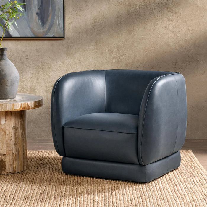 Classic Home - Rinner Swivel Chair in Mystic Blue - 53006691 - GreatFurnitureDeal