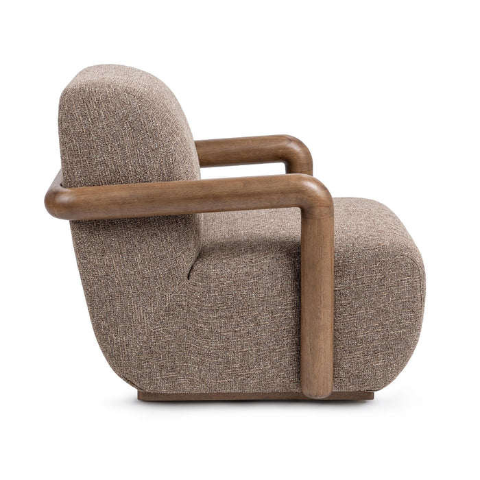 Classic Home - Welson Swivel Accent Chair in Warm Mocha - 53006702 - GreatFurnitureDeal