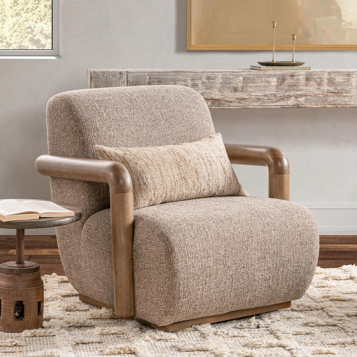 Classic Home - Welson Swivel Accent Chair in Warm Mocha - 53006702 - GreatFurnitureDeal