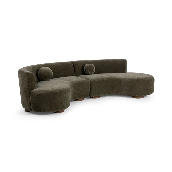 Classic Home - Octavia 2 Piece Sectional in Olive Moss - 53006717