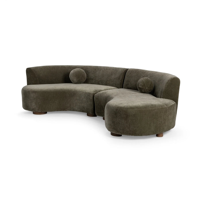 Classic Home - Octavia 2 Piece Sectional in Olive Moss - 53006717