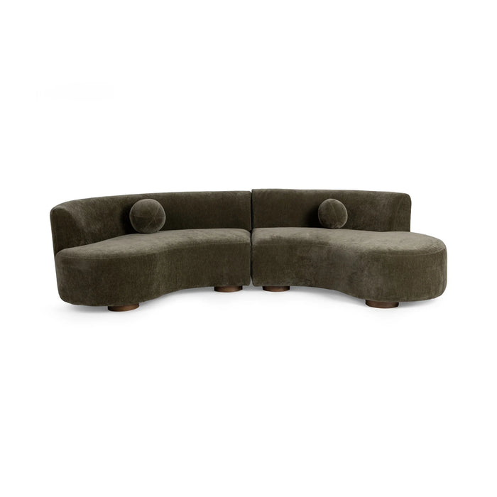 Classic Home - Octavia 2 Piece Sectional in Olive Moss - 53006717