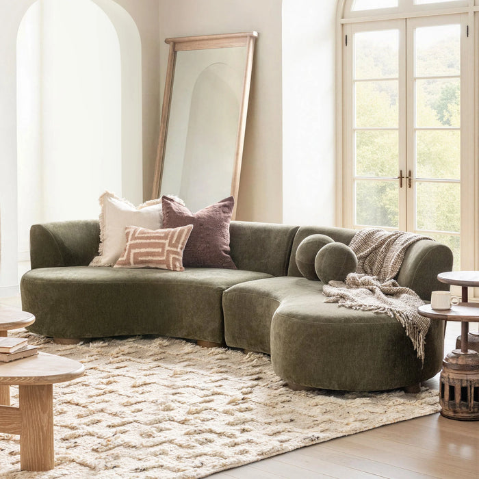 Classic Home - Octavia 2 Piece Sectional in Olive Moss - 53006717