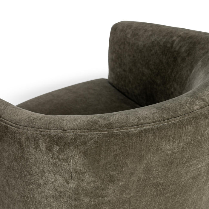Classic Home - Valencia Swivel Accent Chair in Olive Moss - 53006721