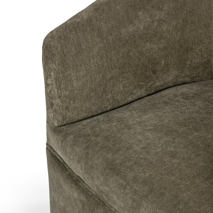 Classic Home - Valencia Swivel Accent Chair in Olive Moss - 53006721