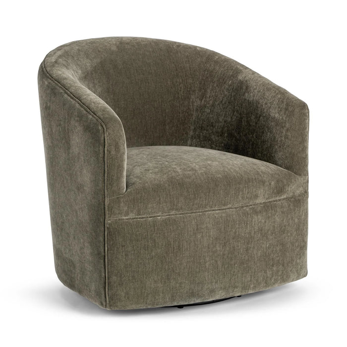 Classic Home - Valencia Swivel Accent Chair in Olive Moss - 53006721
